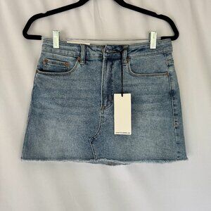 Mica Denim High Rise Mini Skirt Light Wash Small New with Tags - 0419